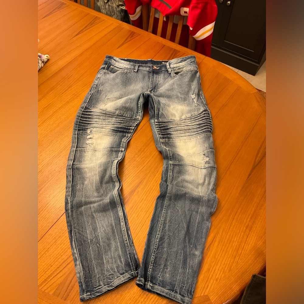 South Pole SKINNY Stacked Jeans. Nice fade.  34X32. Dope Jeans